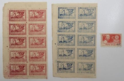 Vietnam du Nord 1950: Beau lot de 21 timbres dont 