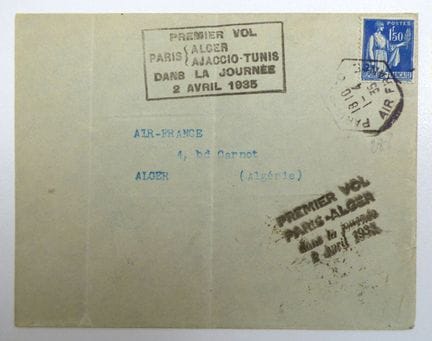 Frankreich 1935: Erster Tagesflug Paris–Algier, LT