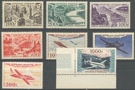 France : Poste Aérienne : les 8 timbres, XX - TB -