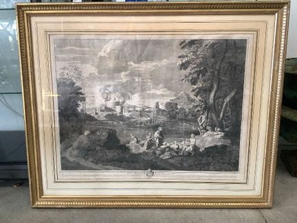 Belle et grande gravure d’après un tableau de Nico