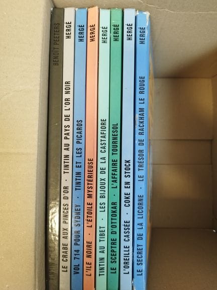 HERGÉ – Les Aventures de Tintin. Ensemble de 6 alb