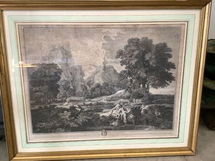 Belle et grande gravure d’après un tableau de Nico