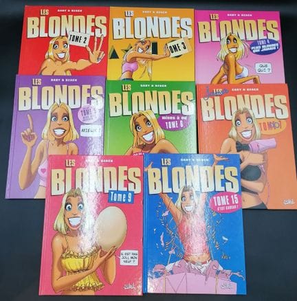 LES BLONDES, éditions Soleil, 8bd.
T2, 3,4,5,6,7,9