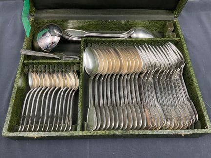 RAVINET-DENFERT, a silver plated cutlery set consi