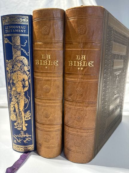 La Bible en 2 tomes, édition Club du Livre Marseil