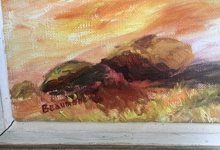 "La Provenza", un olio su tela raffigurante un por