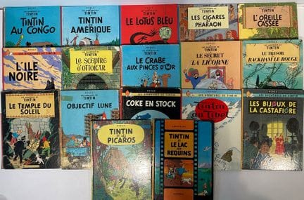 LES AVENTURES DE TINTIN, éditions Casterman, 17bd.