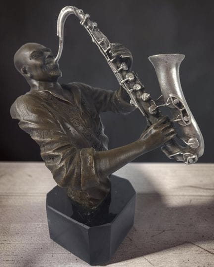 THOMAS (XXI secolo) Il SAXOFONISTA – Bronzo con du