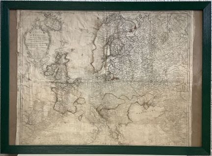 Mappa geografica dell’Europa del XVIII secolo pubb