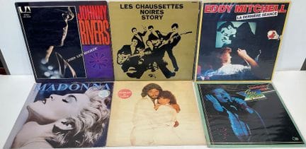 13 vinyles contenant: Johnny Rivers, Eddy Mitchell