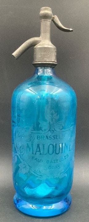 Bottiglia a sifone per acqua seltz in vetro turche