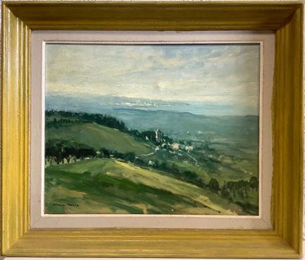Claude Marin (1914-2001), olio su tela «Paesaggio 