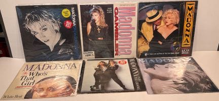 12 albums de Madonna dont Maxi 45 tours et laser d