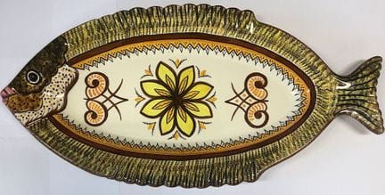 Henriot, Quimper, grande piatto da pesce 60x30 cm.