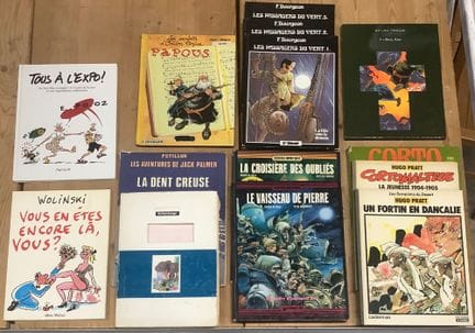 14 BD de divers thèmes et auteurs variés,
- 2 Cort