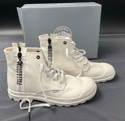 PALLADIUM，Pampa 2 后拉链款，尺码 40，颜色：白色
