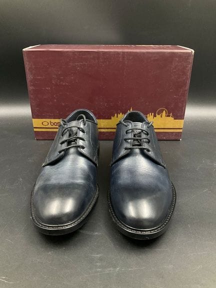 BASE LONDON, Keaton, cuir, pointure 40, bleu marin