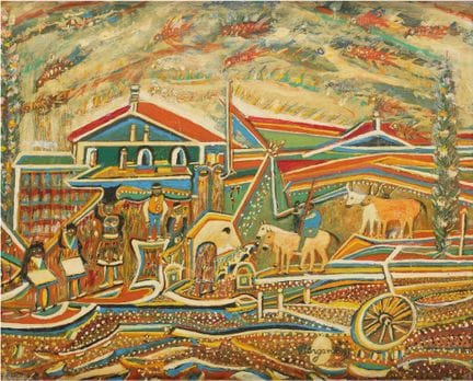 PRIMO BERGANTON
(1895 - 1976 Italy)


Rural landsc