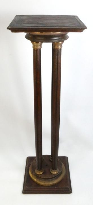 Panca in legno tinto in stile Luigi XVI, poggiante