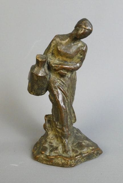 DALOU Aimé Jules. La lattaia, bronzo con patina ma