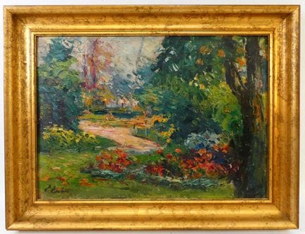 Landschaft in einem Park. HSC SBG (unleserlich). 3