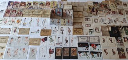 明信片。插画师及主题包括勒奥内克（Leonnec）、穆尼耶（Meunier）、佩潘（Pépin）、阿