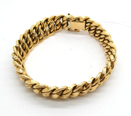 Bracelet souple en or jaune 750 °/°° (18k) à maill