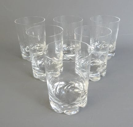 DAUM, set di 6 bicchieri da acqua in cristallo, mo