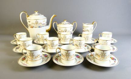 Limoges, ex Manifattura Reale, servizio da caffè i
