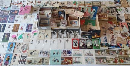 明信片。插画师及主题包括基奥斯特里（Chiostri）、南尼（Nanni）、梅拉·科勒（Mela K
