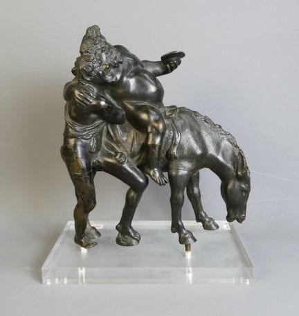 Anonimo. Sileno ubriaco. Scultura in regola con pa