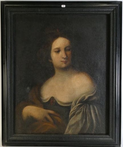 Ecole italienne du XVIIIè. Une Sybille (?) Toile. 