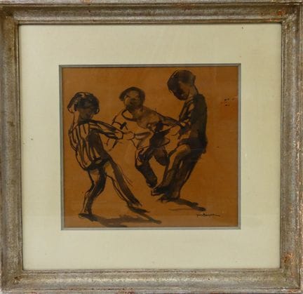 Yves BRAYER (1907–1990), Tanzende Kinder. Tuscheze