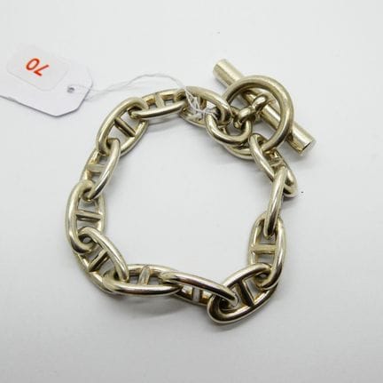 Hermès. Bracelet modèle chaîne d'ancre en argent 9