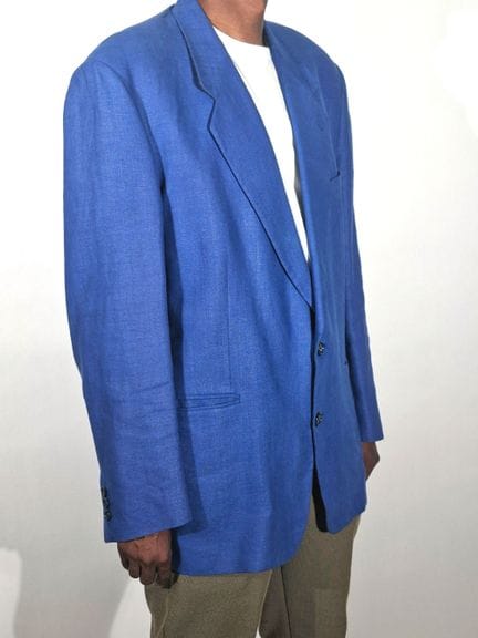 GIANFRANCO FERRE - Veste bleu cobalt en lin - Tail