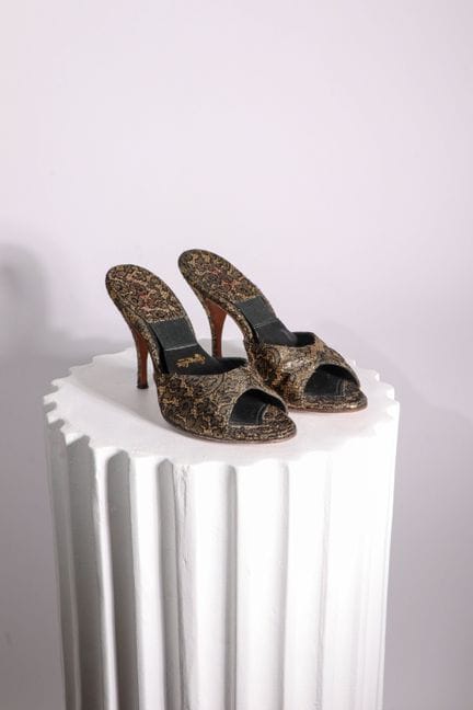 SPRINGOLATORS - Paire de mules à talon aiguille à 