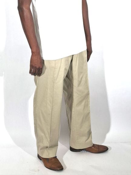 YVES SAINT LAURENT - Pantalon beige droit - Bon ét