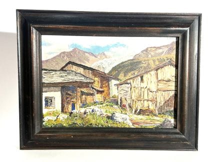 Ange ABRATE (1900-1985)
Paysage de village de mont