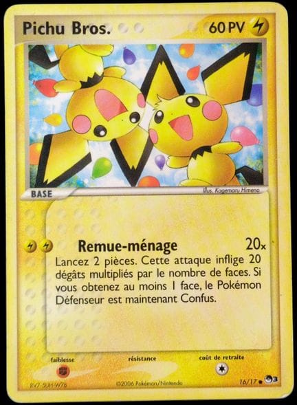 Pokémon Pichu Bros. Card 16/17 
POP Series 3 (prom