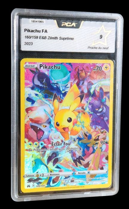 Graded Pikachu Pokémon Card (160/159) – PCA 9.
Swo