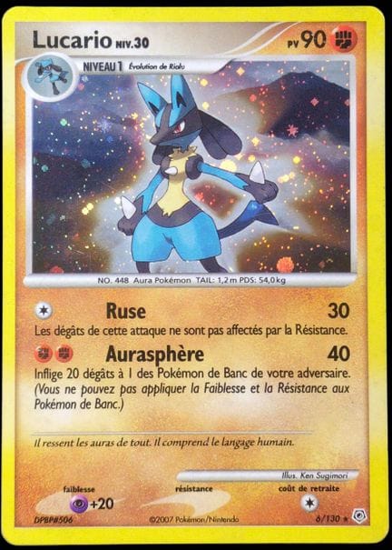 Pokémon Lucario Card 6/130
Diamond &amp; Pearl Blo