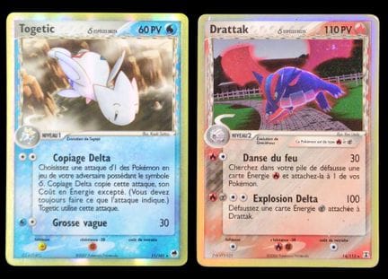 Set of 2 Pokémon cards.
- Togetic Delta Species 11