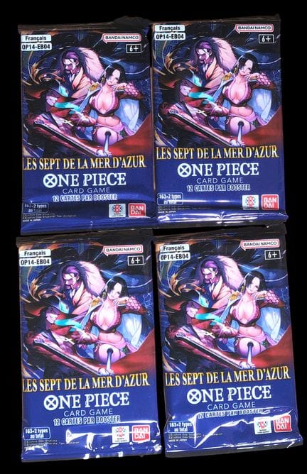 Set mit 4 versiegelten „One Piece“-Booster-Packs
S