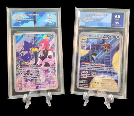 Set of 2 graded Pokémon cards - Collect Aura 9.5.
