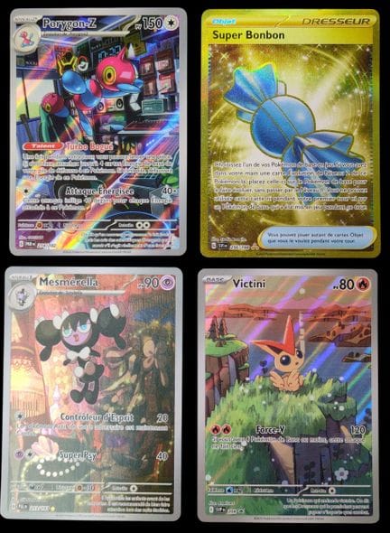 Set of 4 Pokémon cards:
- Porygon-Z 227/198 - Para