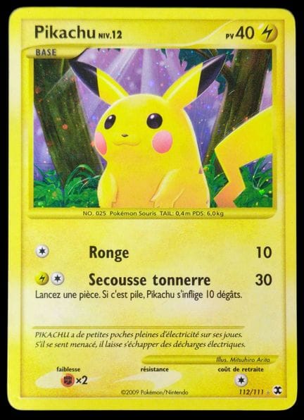 Pokémon Pikachu Card 112/111
Platinum Block Series