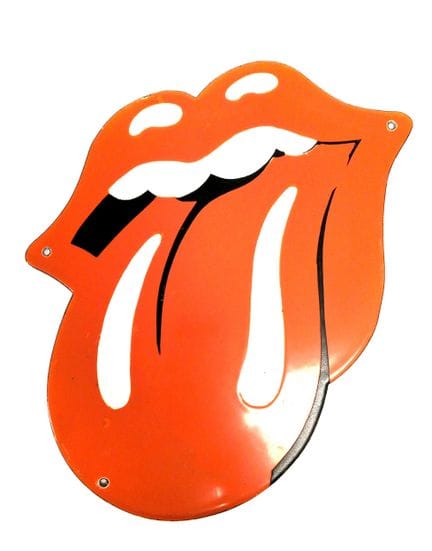 Placa esmaltada, Rolling Stones 
Dimensiones: 32 ×