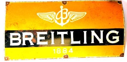Placa esmaltada, Breitling
Dimensiones: 61 × 31 cm