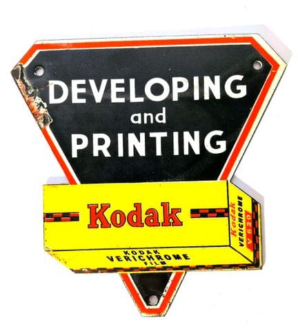 Placa esmaltada Kodak
Dimensiones: 20 × 20 cm
Desp