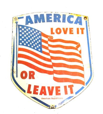 Placa esmaltada, escudo, American Republicans
Dime